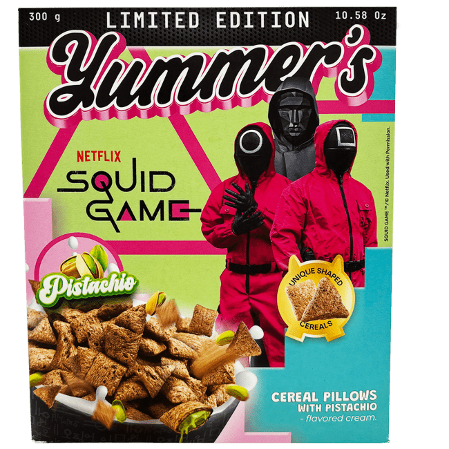 Yummer's Cereal Pillows With pistachio Flavoured Cream