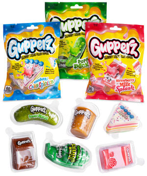 Poppers Gupperz remplis de liquide gommeux